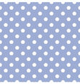 Seamless pattern with white polka dots on blue vector image