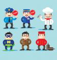 Characters vector image