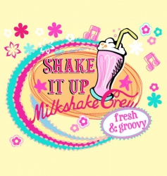 Groovy milkshake vector image