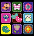 Background with heart flower and butterfly vector image