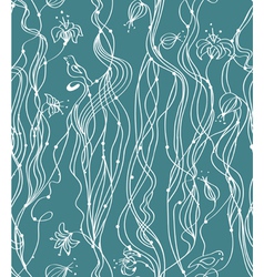 Seamless background with flowers vector image