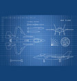 Drawing of military aircraft vector image