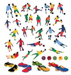 Soccer players vector image