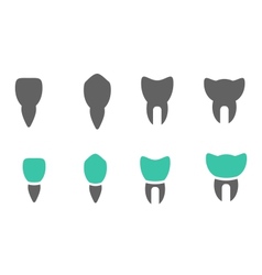 Teeth icons vector image