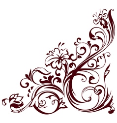 Floral corner vector image