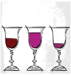 Glasses of wine vector image