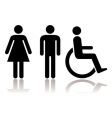 Toilet symbols disabled vector image