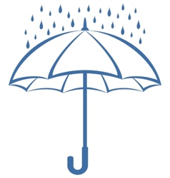 Umbrella and rain Umbrella and rain vector image