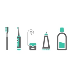 Mouth and teeth care icons vector image