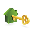 House symbol and key vector image