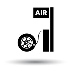 Wheels pump station icon Wheels pump station icon vector image