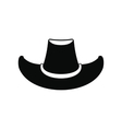 Cowboy hat black icon vector image