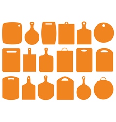 Set of kitchen cutting boards vector image