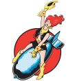 Atomic cowgirl vector image