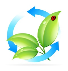 Logo Nature Recycle vector image