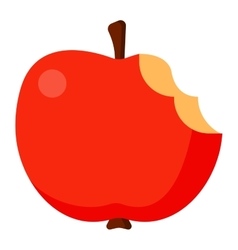 Bitten apple Bitten apple vector image