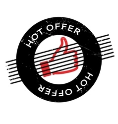 Hot Offer rubber stamp vector image