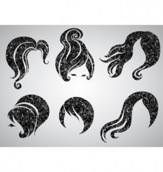 Womans hair vector image