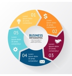 Circle arrows infographic cycle diagram vector image