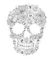 Skull from flowers vector image