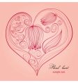 Floral heart vector image