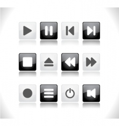Media icons vector image