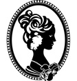 Vignette female profile vector image