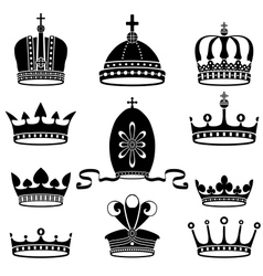 Set of crowns vector image