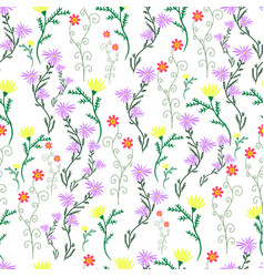 Summer delicate wild flowers pastel color Summer delicate wild flowers pastel color vector image