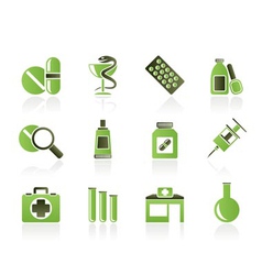 Pharmacy and medical icons vector image