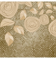 Vintage rose card vector image