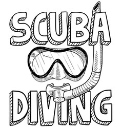 Scuba diving vector image