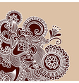 Henna Doodle Design Element vector image