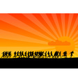 Silhouettes of runners vector image
