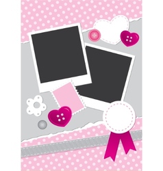 Vintage frame for photos vector image