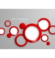 Abstract background with red circles vector image
