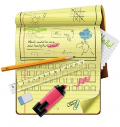 Vector notepad xxl icon vector image