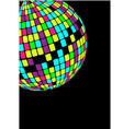 Glowing disco ball vector image