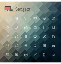 Gadgets Line Icons vector image