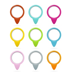 Location pointers set vector image