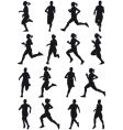 Running girl vector image
