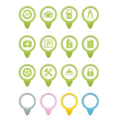Gasoline station green pointers vector image