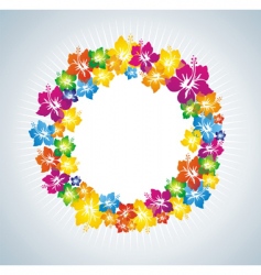 Hibiscus frame vector image