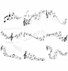 Notes staff vector image
