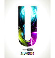 Letter U vector image