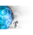 Blue background with the runner vector image