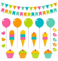 Birthday elements set Birthday elements set vector image