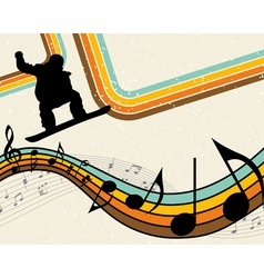 Snowboard background vector image