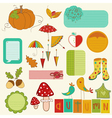 Autumn Cute Elements Set vector image