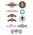 Set of 10 bakery and cupcake designs vector image